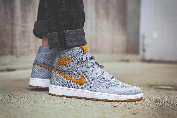 Air Jordan 1 Retro High Flyknit Wolf Grey 919704 025 AFEW STORE